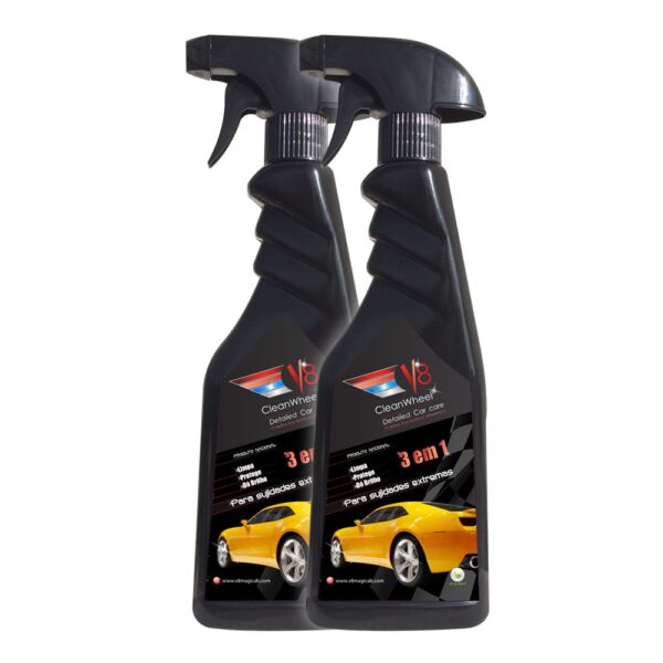 V8 Clean Wheel - Pack 2 + Oferta Embalagem V8 Limpa Vidros 500ml
